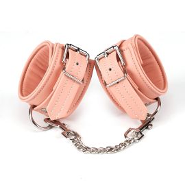 Liebe Seele Japan Basic Pink PU Wrist Cuffs, Nickle Free Hardware